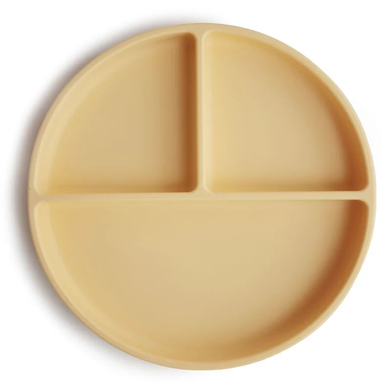 Mushie Silicone Suction Plate osztott tányér tapadókoronggal Daffodil 1 db