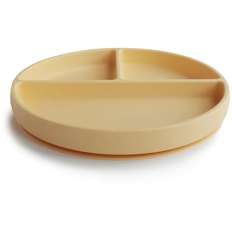Mushie Silicone Suction Plate osztott tányér tapadókoronggal Daffodil 1 db