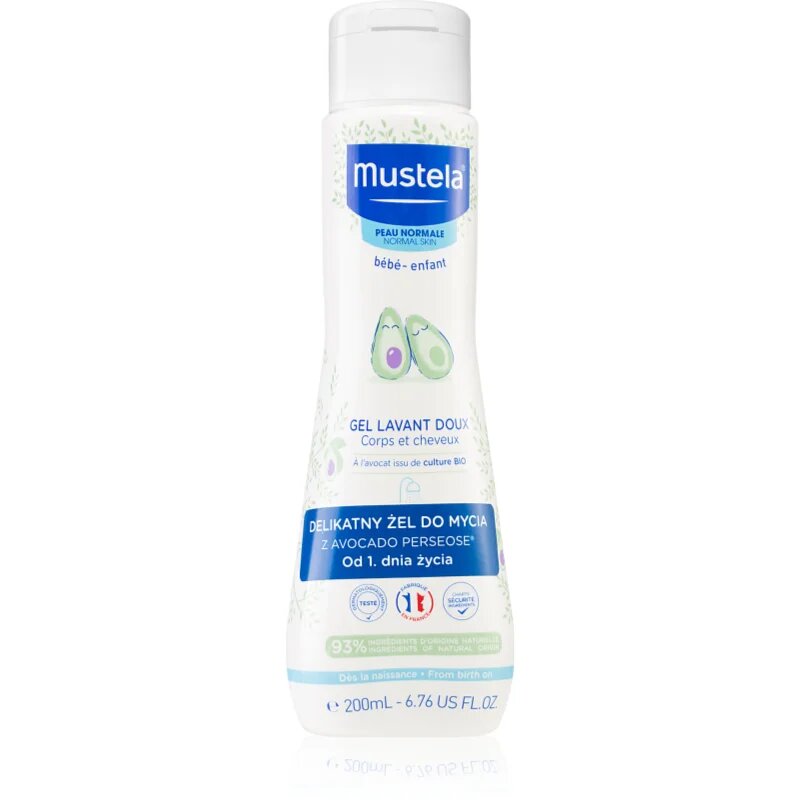 Mustela Bébé Bain tisztító test és haj gél gyermekeknek 200 ml