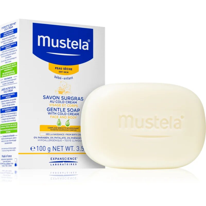 Mustela Bébé finom szappan gyermekeknek születéstől kezdődően 100 g
