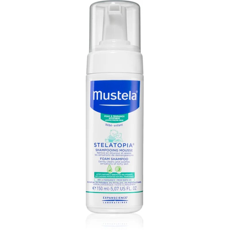 Mustela Bébé Stelatopia habsampon gyermekeknek születéstől kezdődően 150 ml