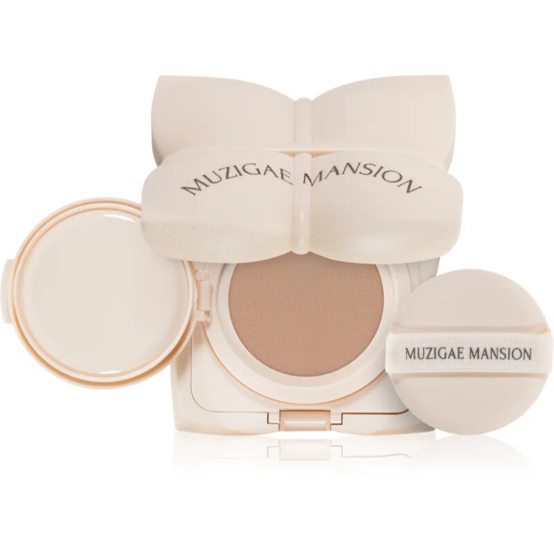MUZIGAE MANSION Sleek Water Cushion tartós alapozó sminkszivaccsal hidratáló hatással árnyalat P21 15 g