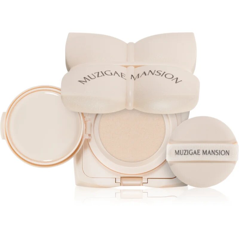 MUZIGAE MANSION Sleek Water Cushion tartós alapozó sminkszivaccsal hidratáló hatással árnyalat Y21 15 g
