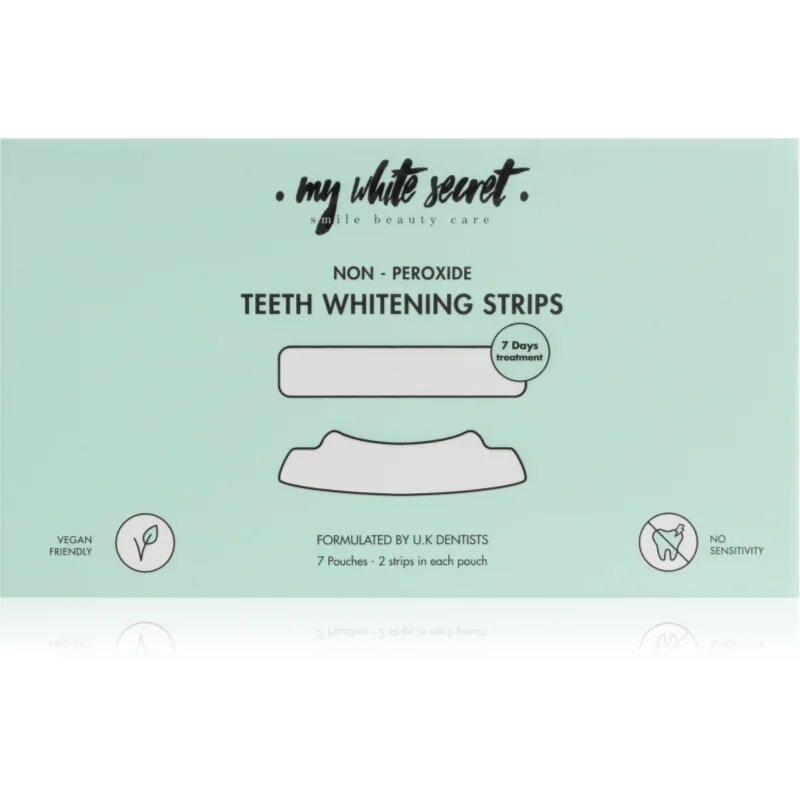My White Secret Non - Peroxide Teeth Whitenings Strips fogfehérítő szalag a fogakra 7 db