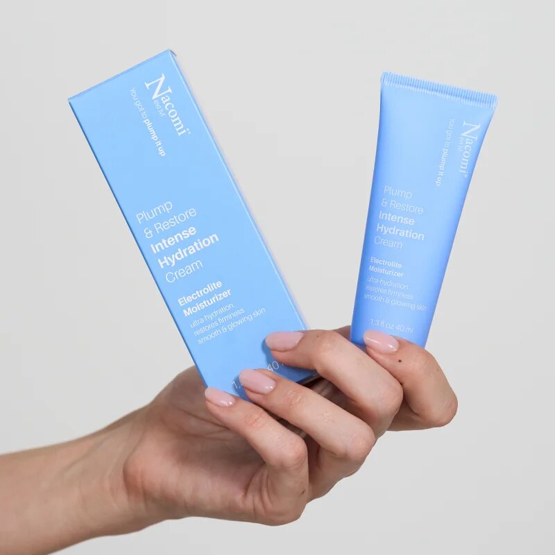 Nacomi Next Level Plump & Restore megújító hidratáló krém az élénk és kisimított arcbőrért 40 ml