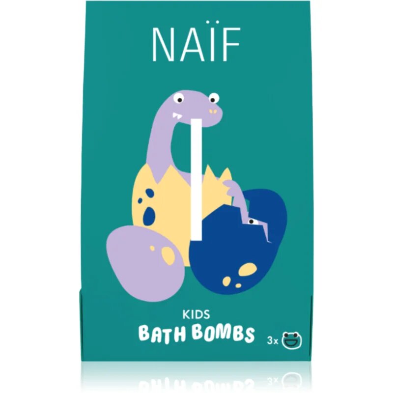 Naif Kids Bath Bombs fürdőgolyó gyermekeknek 3x40 g