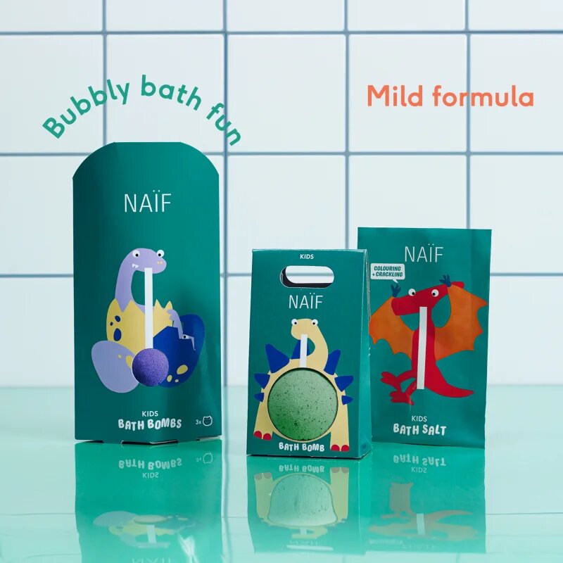 Naif Kids Bath Salt színező fürdősó gyermekeknek 40 g