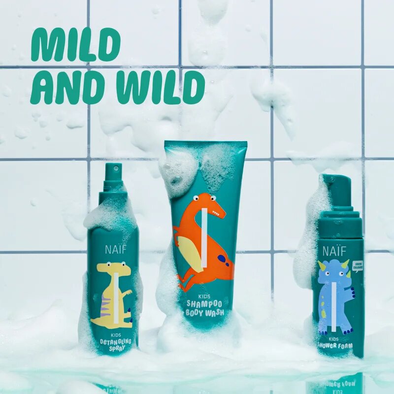 Naif Kids Shampoo + Body Wash gyermek tisztító gél és sampon 250 ml