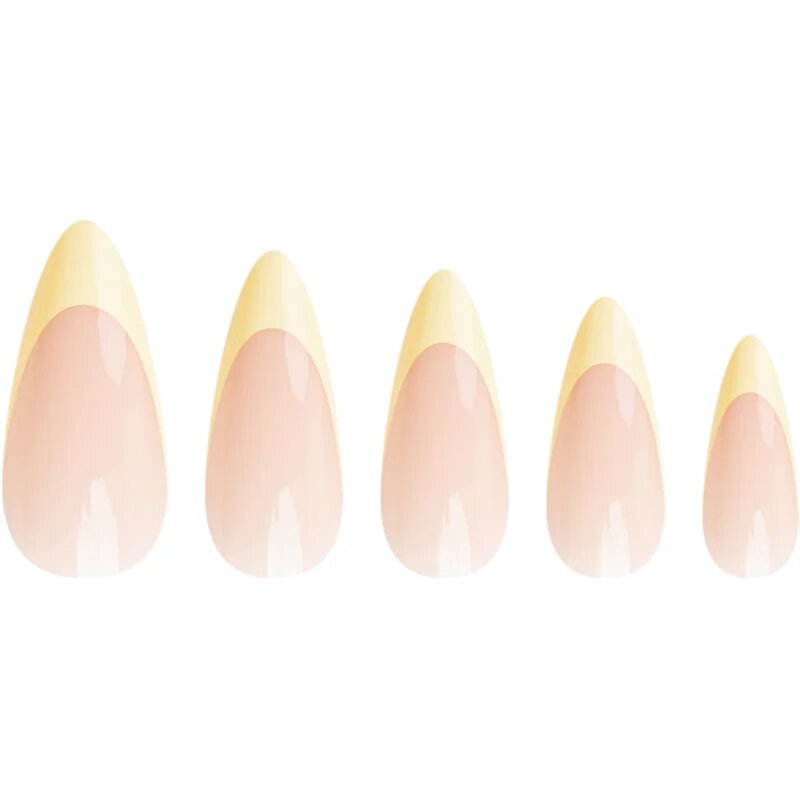 Nail HQ Almond Lemon French műköröm ragasztóval 24 db