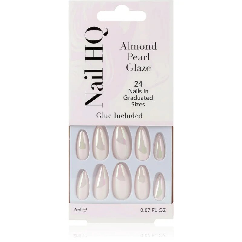 Nail HQ Almond műköröm Pearl Glaze 24 db