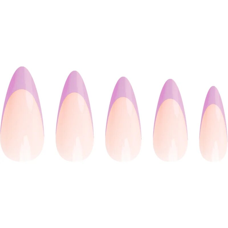 Nail HQ Almond Purple French műköröm ragasztóval 24 db
