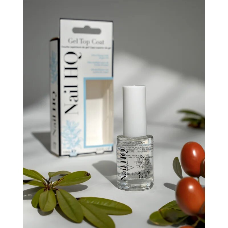 Nail HQ Gel Top Coat fedő körömlakk UV/LED-lámpa használata nélkül 10 ml