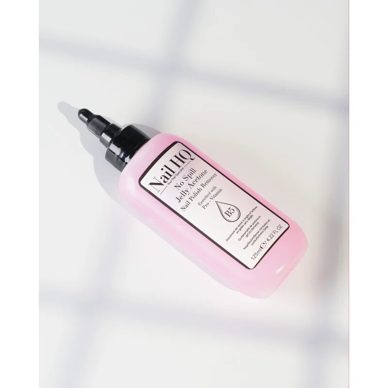 Nail HQ No Spill Jelly Acetone körömlakklemosó E-vitaminnal 125 ml