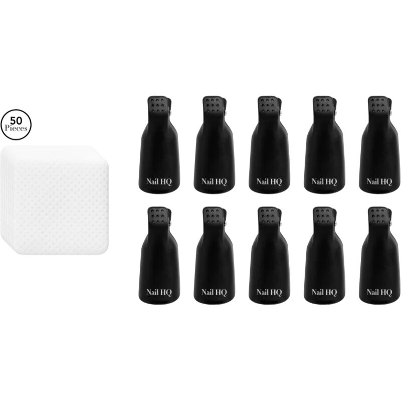 Nail HQ Soak Away Gel Nail Clip Set szett gél- és akrilkörmök eltávolításához