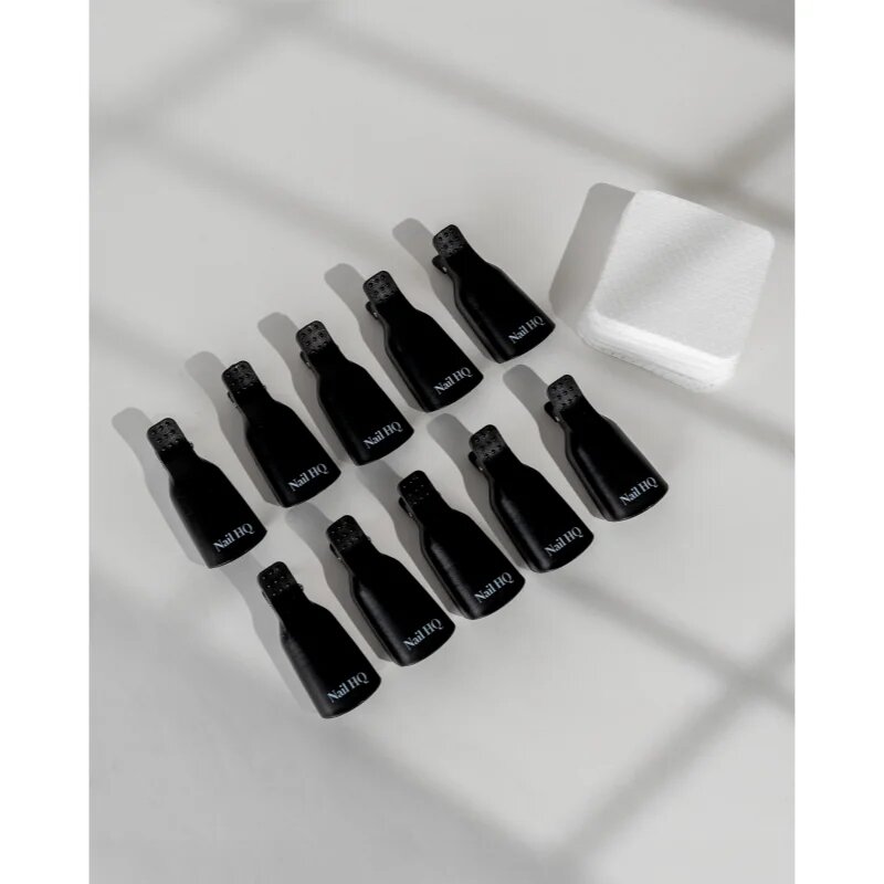 Nail HQ Soak Away Gel Nail Clip Set szett gél- és akrilkörmök eltávolításához