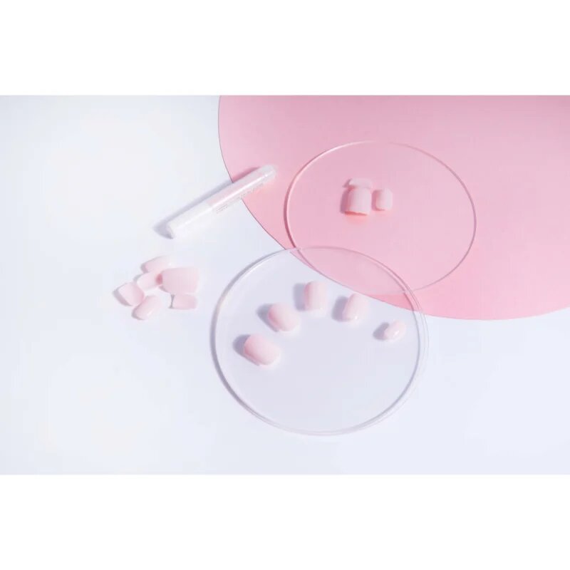 Nail HQ Square műköröm árnyalat Baby Pink 24 db