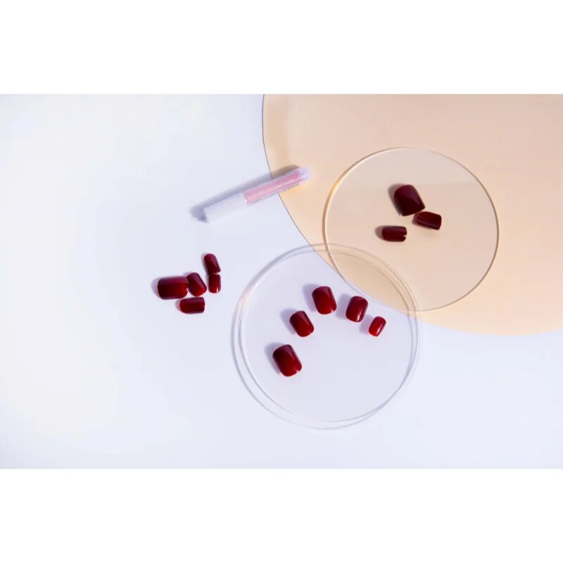 Nail HQ Square műköröm Deep Red 24 db