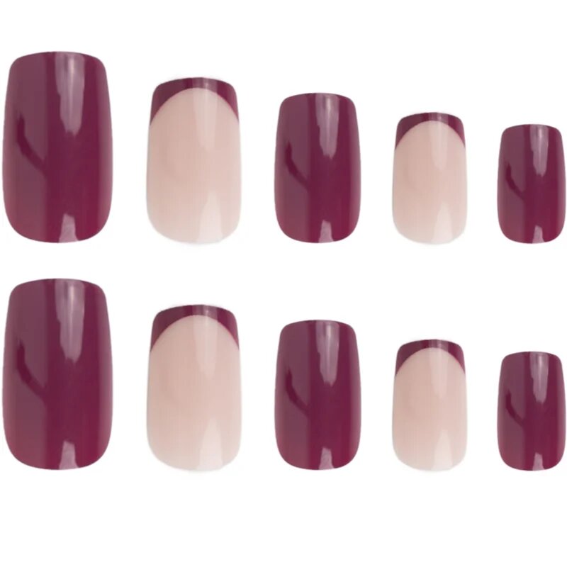 Nail HQ Square műköröm Pretty In Plum 24 db