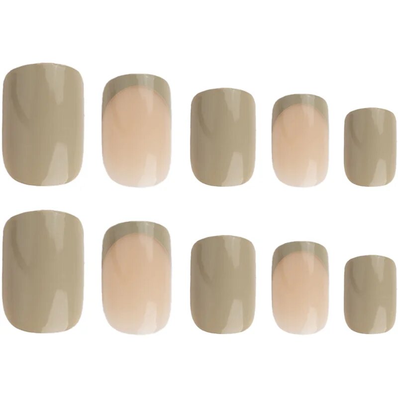 Nail HQ Square műköröm Utterly Olive 24 db