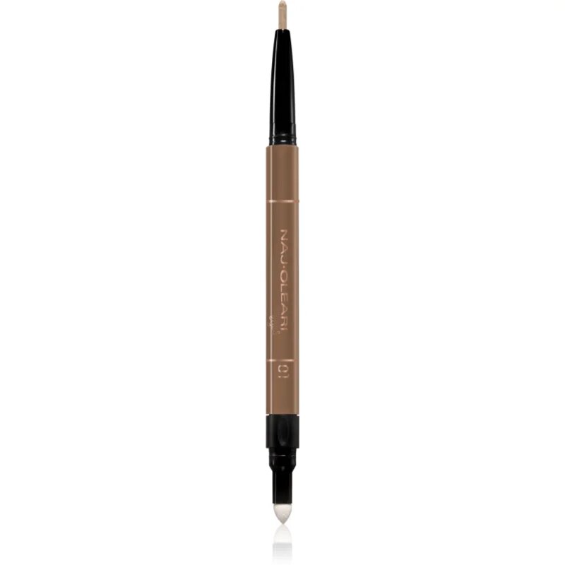 Naj Oleari 3 in 1 Perfect Brow szemöldökceruza és gél kétoldalas 0.15 g