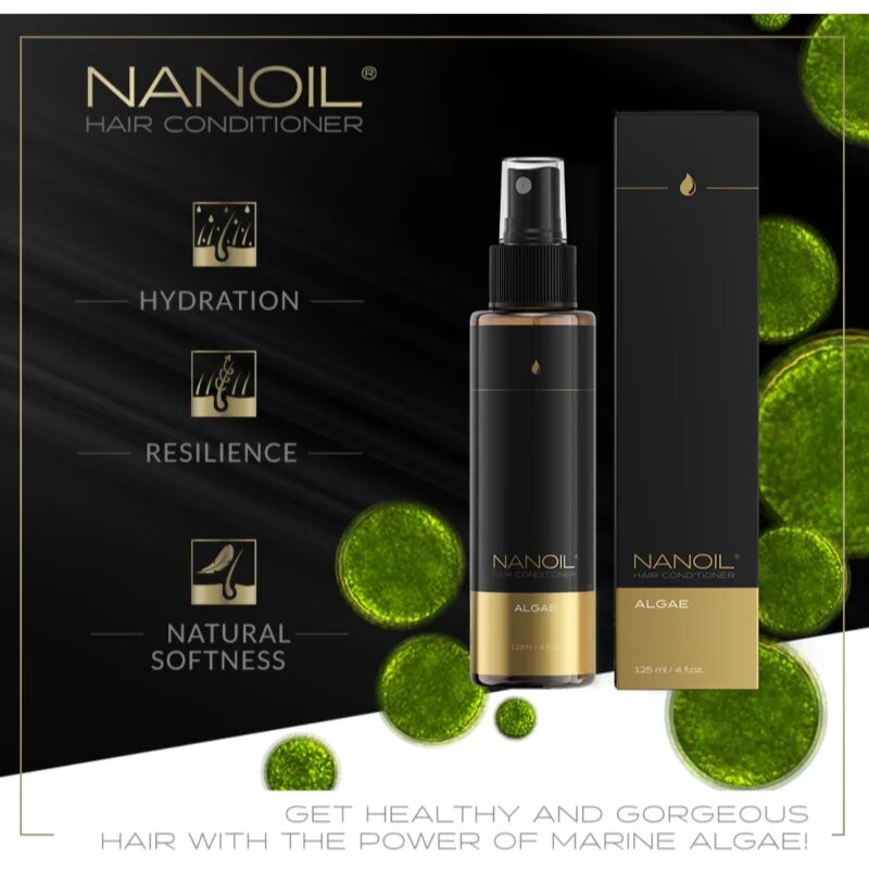 Nanoil Algae 2 fázisú öblítést nem igénylő kondicionáló nori alga kivonatával 125 ml
