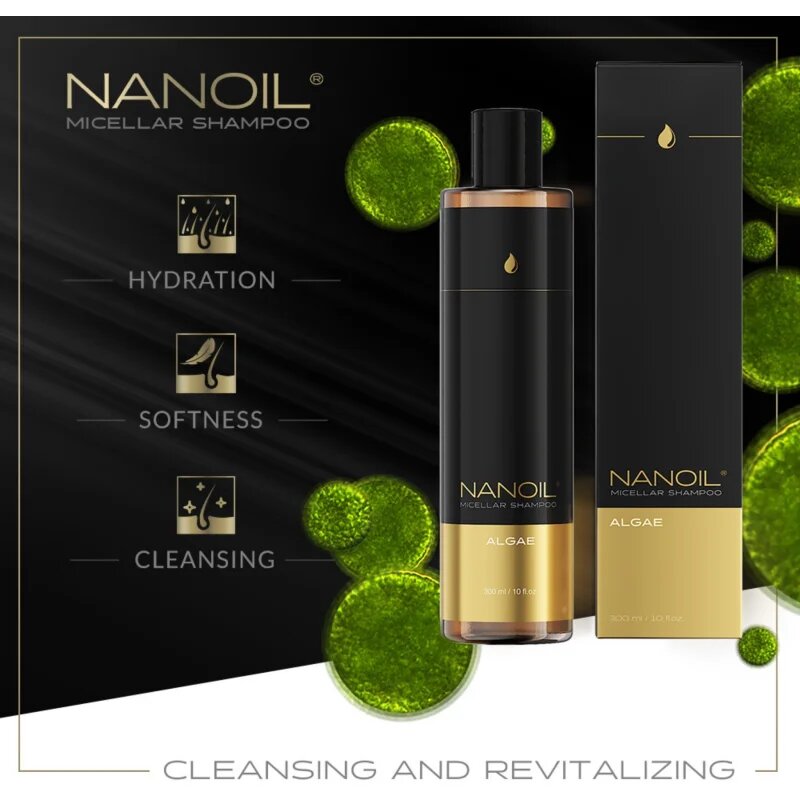 Nanoil Algae micellás sampon nori alga kivonatával 300 ml