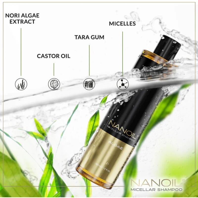 Nanoil Algae micellás sampon nori alga kivonatával 300 ml