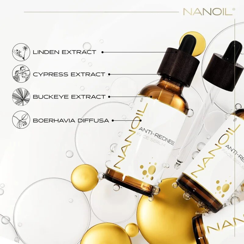 Nanoil Anti-Redness arcszérum a kipirosodás csökkentésére 50 ml