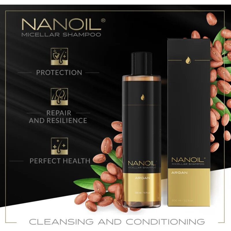 Nanoil Argan micellás sampon Argán olajjal 300 ml