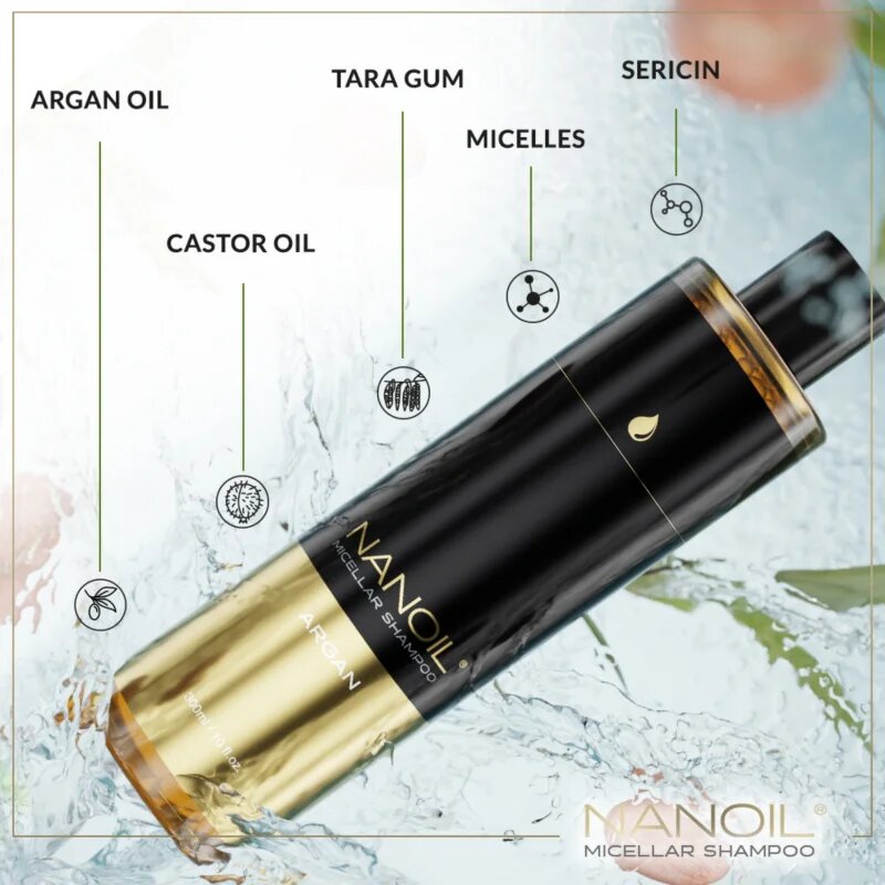 Nanoil Argan micellás sampon Argán olajjal 300 ml