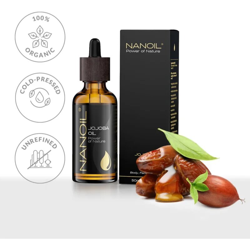 Nanoil Jojoba Oil jojobaolaj arcra testre és hajra 50 ml