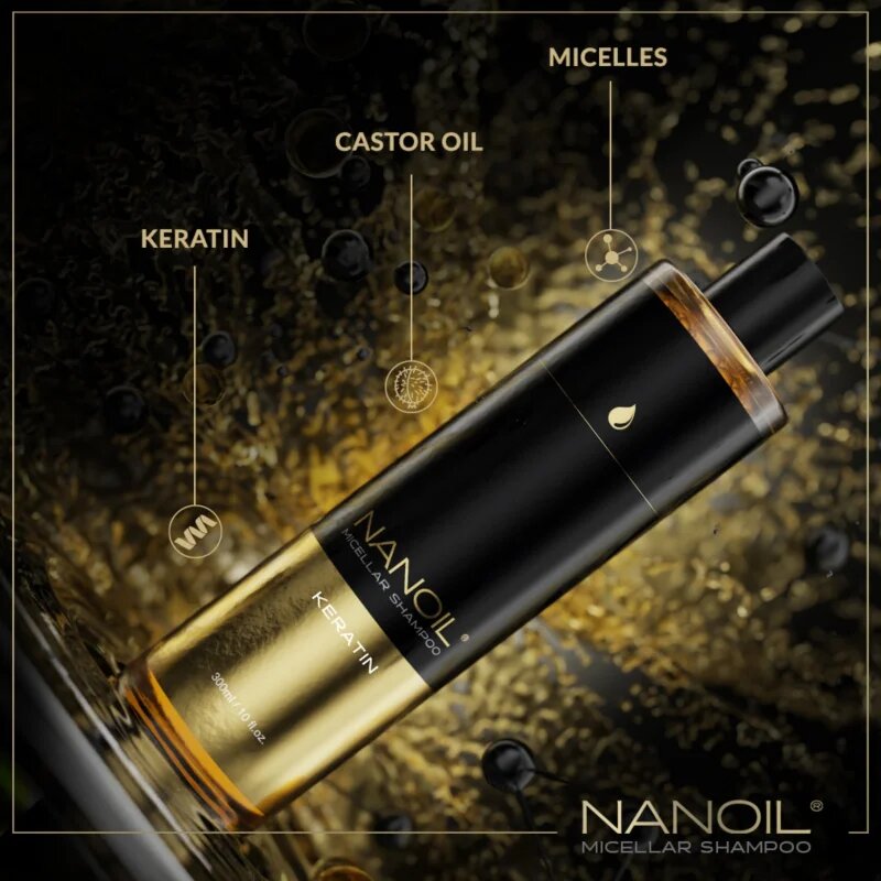 Nanoil Keratin erősítő micellás sampon keratinnal 300 ml