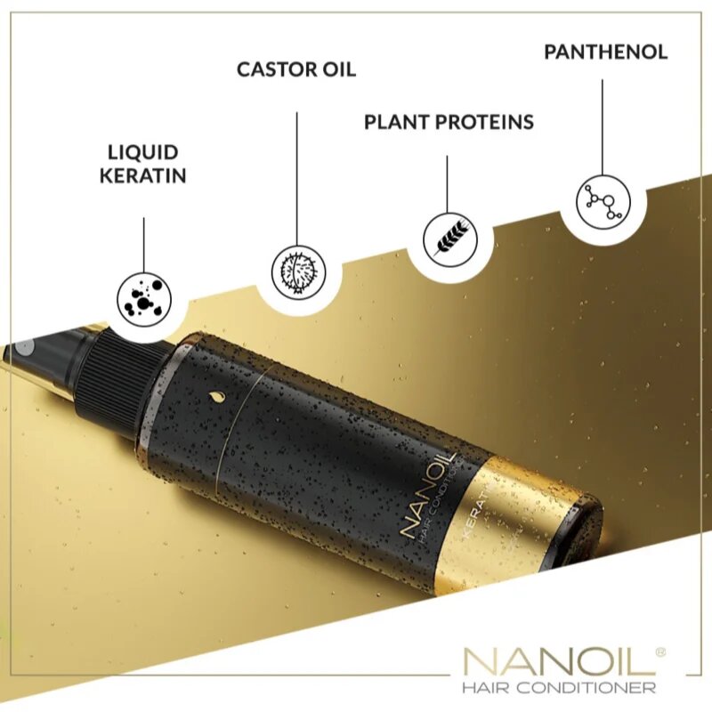 Nanoil Keratin leöblítést nem igénylő regeneráló kondicionáló keratinnal 125 ml