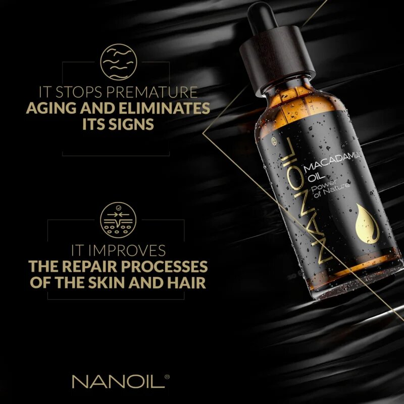 Nanoil Macadamia Oil makadámia olaj arcra testre és hajra 50 ml
