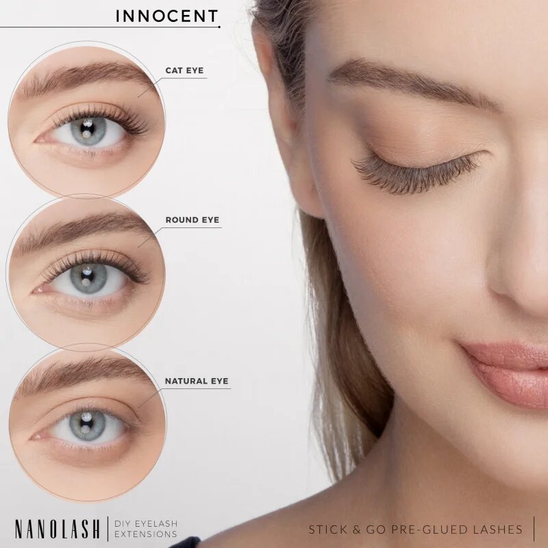 Nanolash DIY Eyelash Extensions szempilla-hosszabbító szett otthoni használatra Innocent 36 db