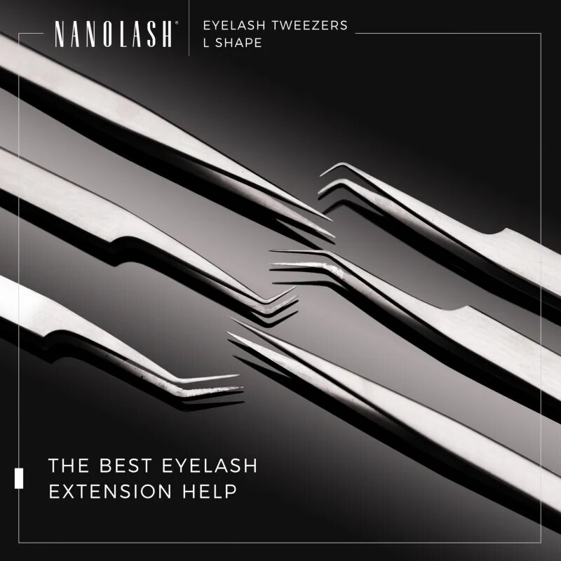 Nanolash Eyelash Tweezers L Shape műszempilla applikátor 1 db