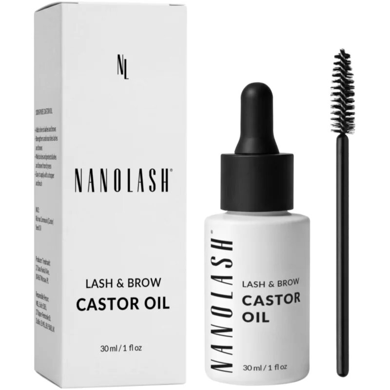 Nanolash Lash & Brow Castor Oil hidegen sajtolt ricinus olaj Szempillákra és szemöldökre 30 ml