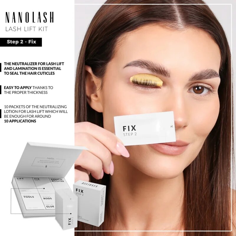 Nanolash Step 2 - Fix fixáló gél szempilla liftinghez és lamináláshoz 10x0.5 ml