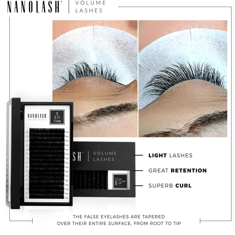 Nanolash Volume Lashes műszempillák 0.05 D 6-13mm 1 db