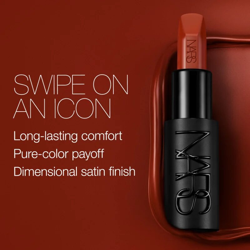 Nars Explicit Lipstick selyem rúzs árnyalat MISCHIEVOUS 3.8 g
