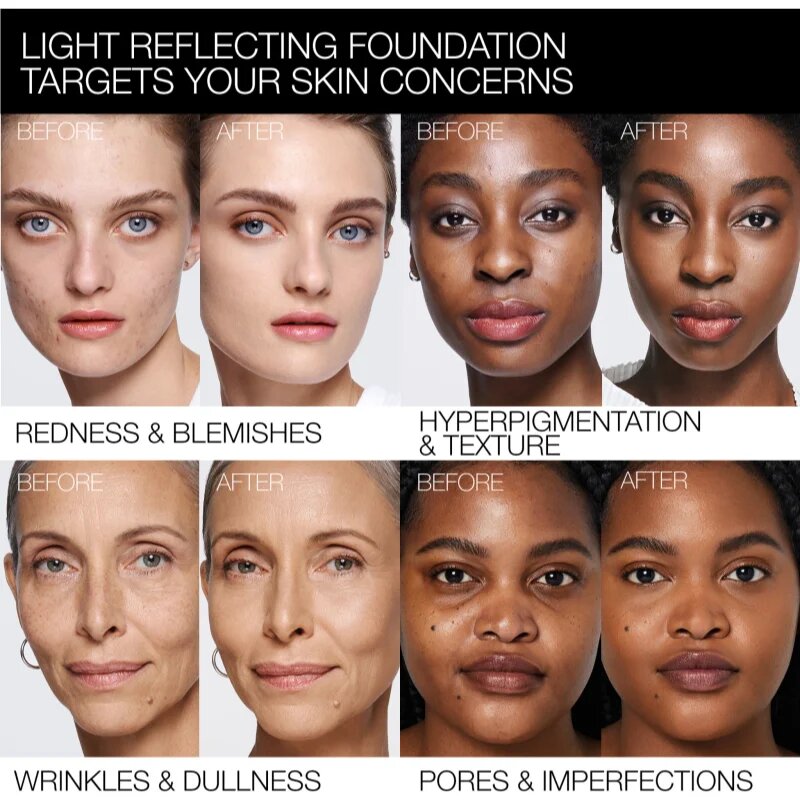 Nars Light Reflecting™ Foundation élénkítő make-up a természetes hatásért árnyalat MONT BLANC 30 ml