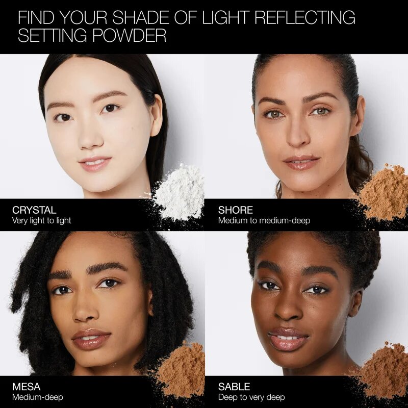 Nars Light Reflecting™ SETTING POWDER - PRESSED hosszan tartó fixáló púder árnyalat CRYSTAL 10 g