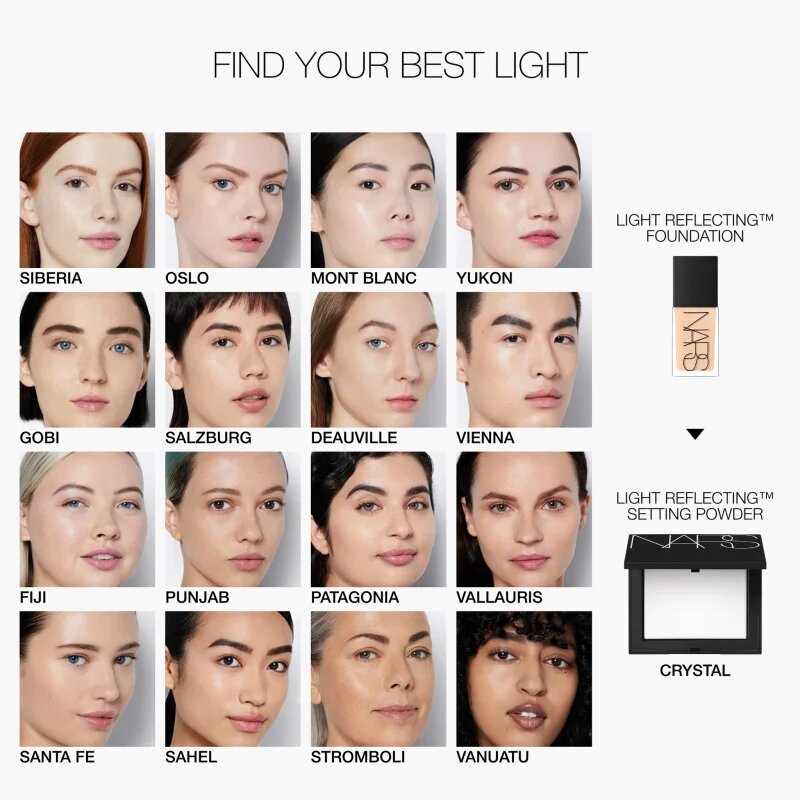 Nars Light Reflecting™ SETTING POWDER - PRESSED hosszan tartó fixáló púder árnyalat CRYSTAL 10 g
