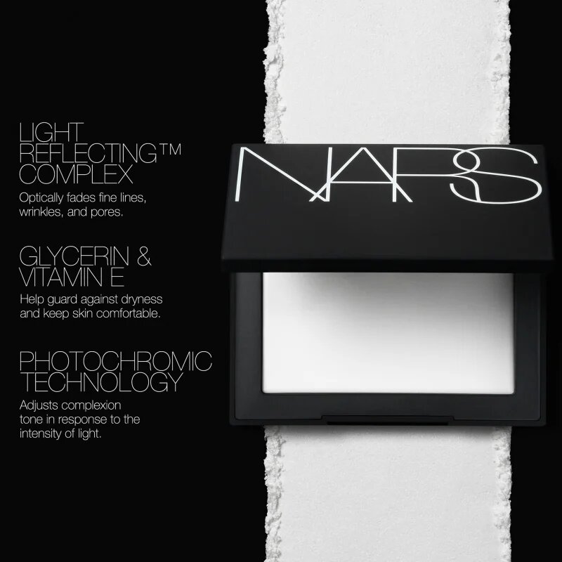 Nars MINI Light Reflecting SETTING POWDER - PRESSE hosszan tartó fixáló púder mini árnyalat CRYSTAL 3 g