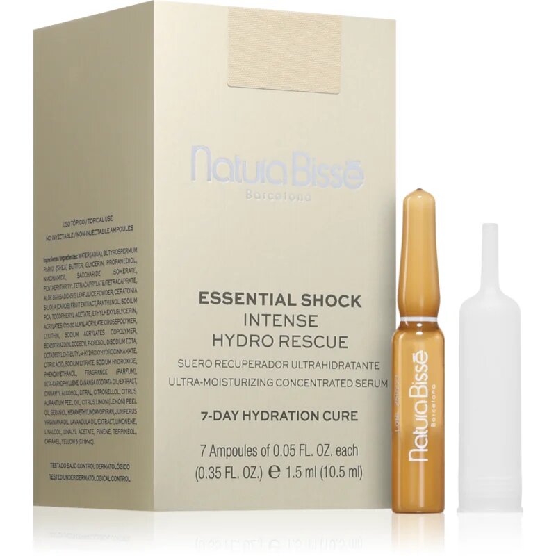 Natura Bissé Essential Shock Intense Hydro Rescue ampullák a bőr intenzív megújítására hidratáló hatással 1 db