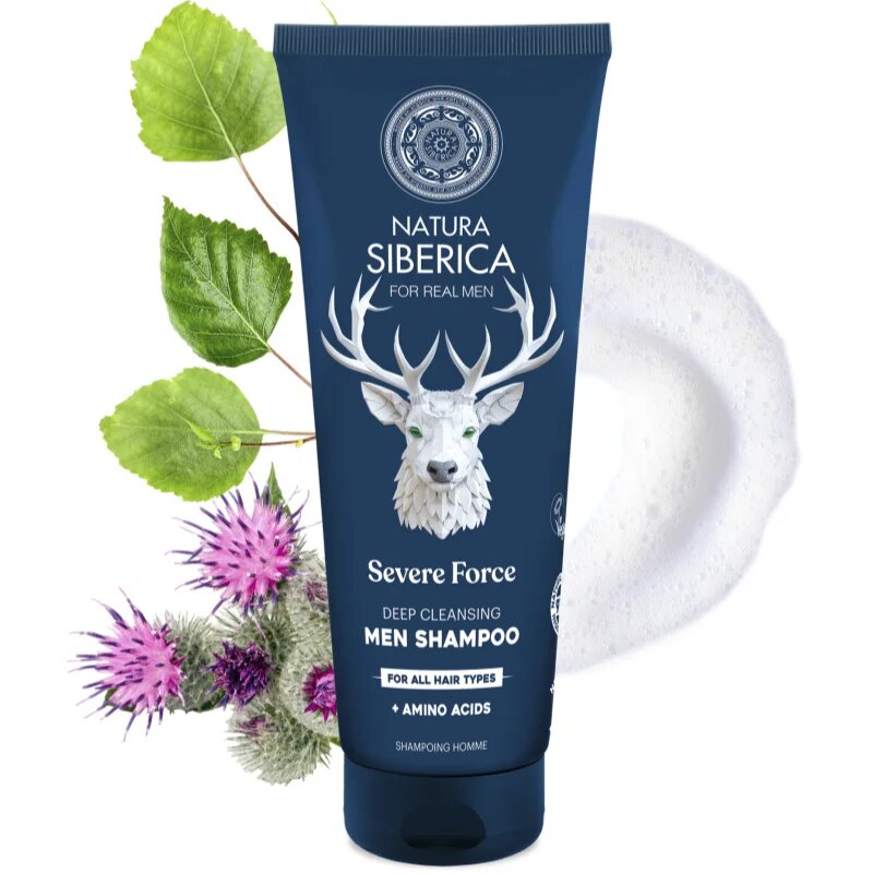 Natura Siberica Arctic Wild Severe Force tisztító sampon uraknak 200 ml