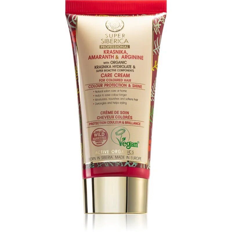 Natura Siberica Krasnika Amaranth & Arginine ápoló krém festett hajra 50 ml
