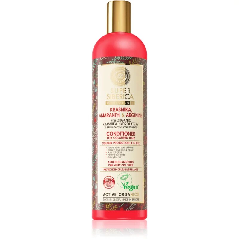 Natura Siberica Krasnika Amaranth & Arginine tápláló balzsam festett hajra 400 ml