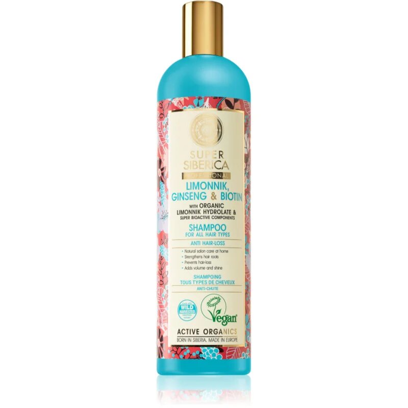 Natura Siberica Limonnik Ginseng & Biotin sampon hajhullás ellen 400 ml
