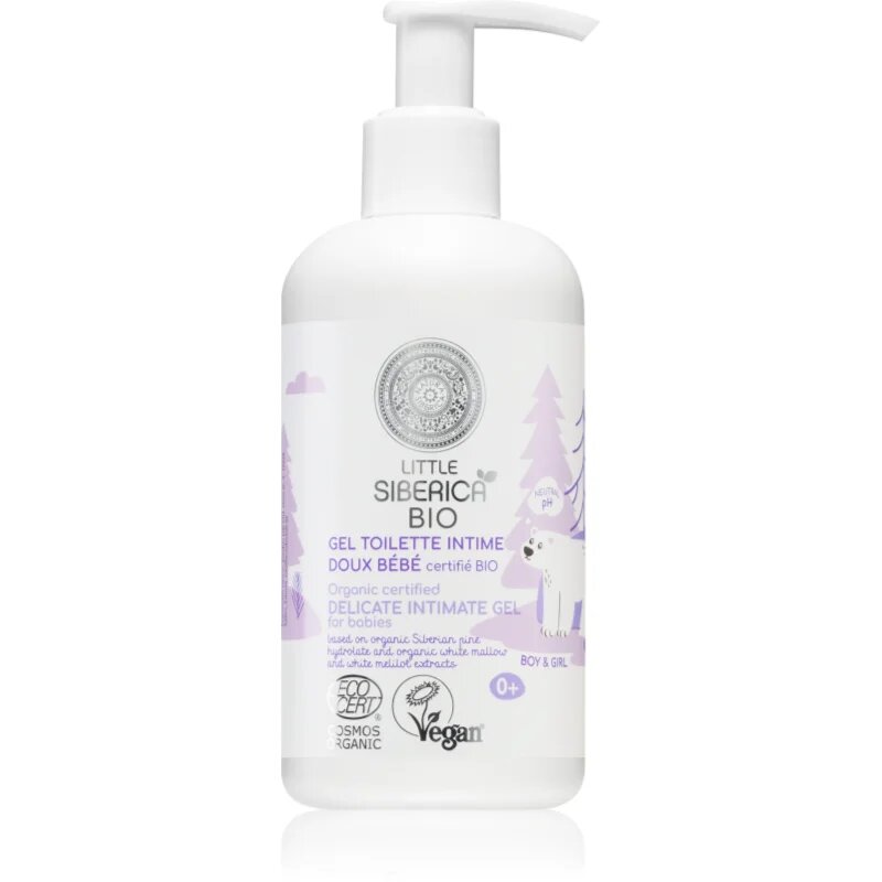 Natura Siberica Little Siberica BIO gyengéd gél az intim higiéniához gyermekeknek születéstől kezdődően 250 ml